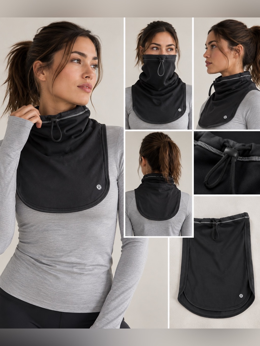 lululemon Cross Chill Run Neckwarmer Black One Size